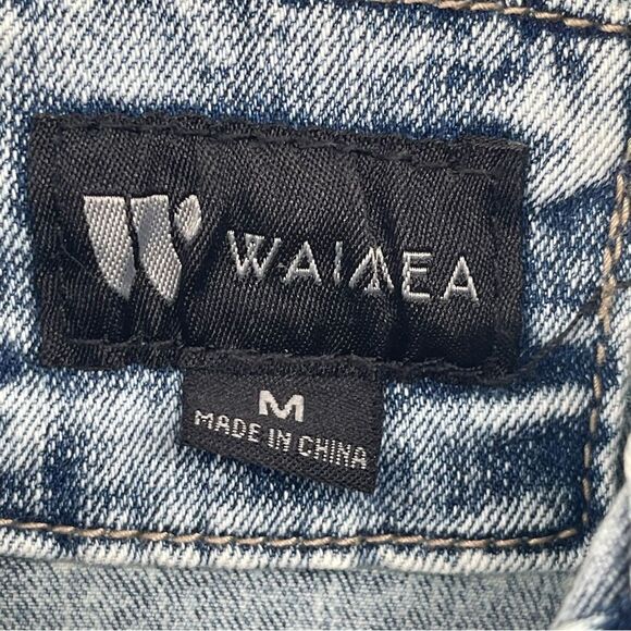 Waimea Boy’s Snow Gold Paint Tape Button Front Denim Jean Jacket Medium - Picture 10 of 17